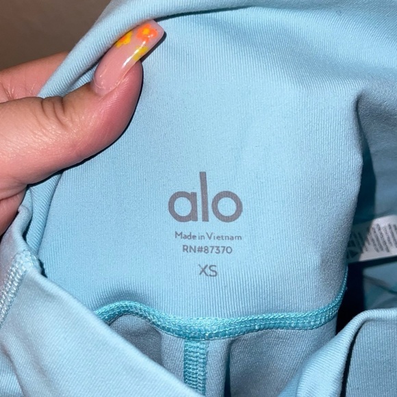 alo yoga high waisted goddess colorblock ribbed leggings - Picture 8 of 10